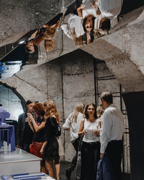 Exhibition room with chair design display