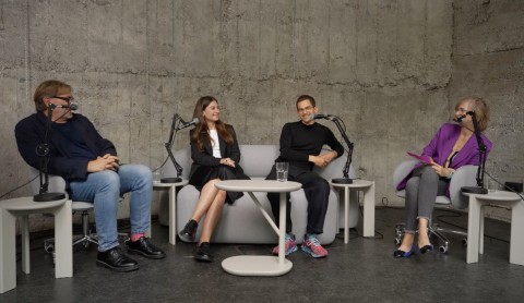 Podcast recording for You thought it was just a chair exhibition