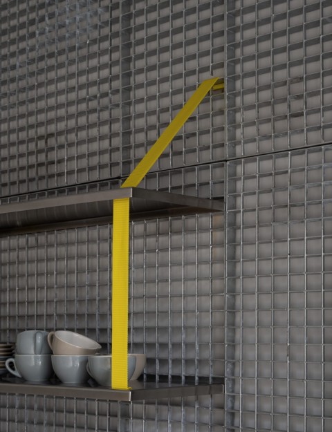 Detail of Act.now Sport Studio materials and yellow TRX design accents