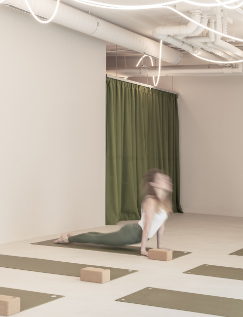 Vertical view of the cafe area at Loka Yoga & Cafe
