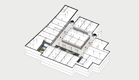 Floor plan drawing of Siesta Shopping Center