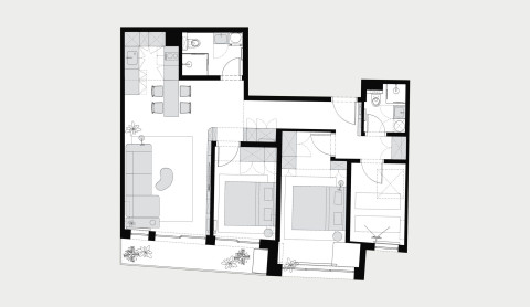 Vracar Apartment floor plan drawing