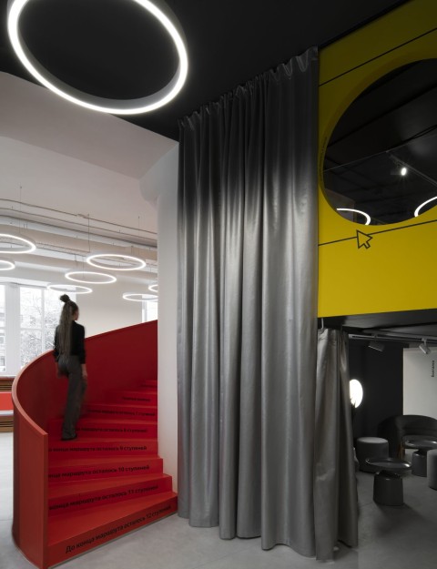 Lecture and coworking zone inside Yandex x ITMO laboratory