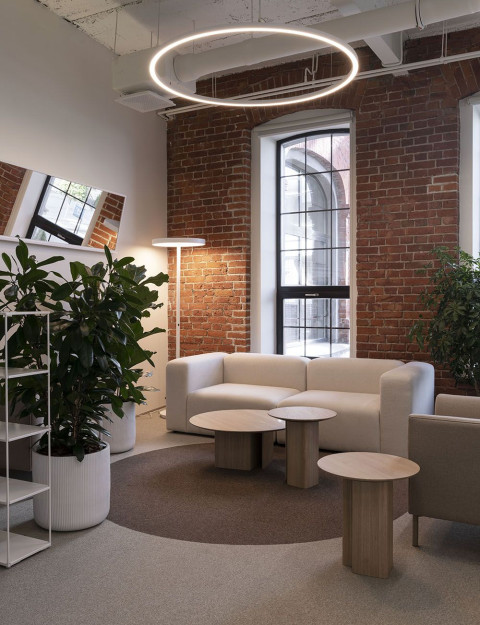 Lounge detail for informal collaboration inside Yandex Office 01