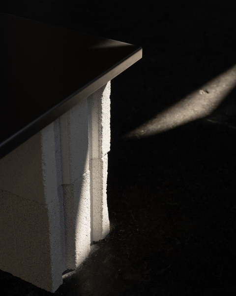 Right vertical exhibition image with chair design process details