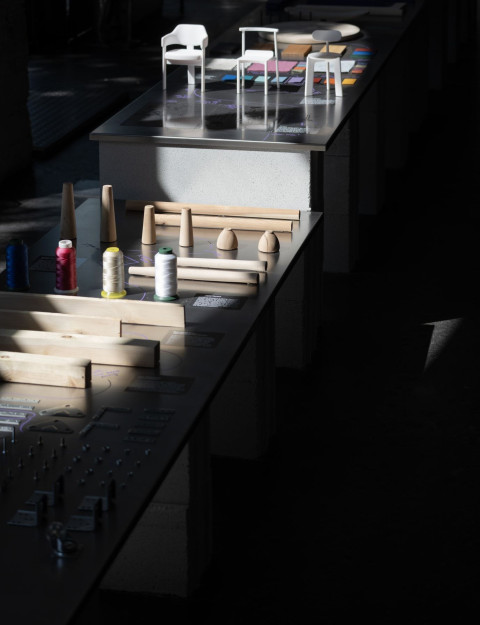 Vertical process detail from the You thought it was just a chair? exhibition