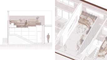 Chillow office amphitheater concept by Freya Architects